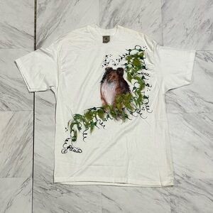 Vintage 1990s Rough Collie painted T-Shirt